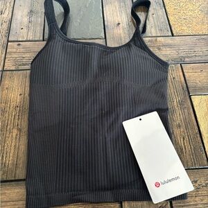Lululemon Black Striped Tank Top Size 2